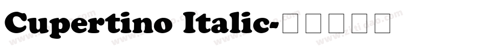 Cupertino Italic字体转换